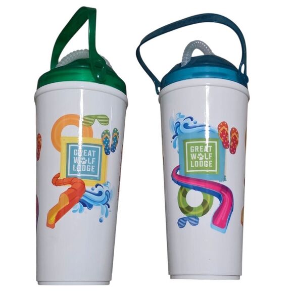 Plush Great Wolf Lodge Animal Ear Headbands And Reusable Cups (Set Of 2) - Picture 3 of 5